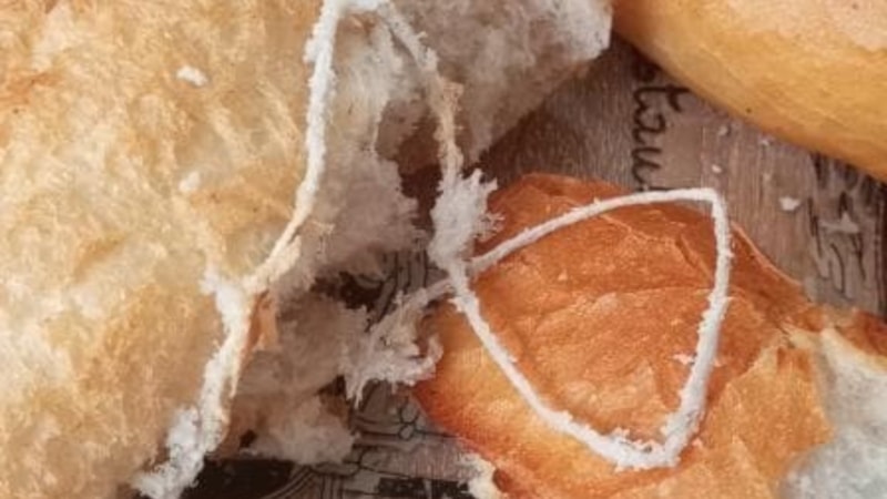 Elazığ'da ekmeğin içinden çıkan pes dedirtti