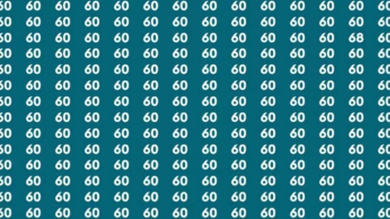 Görsel zeka testi: Resimdeki 68 sayısını 5 saniyede bulan yüksek IQ'lu kabul ediliyor