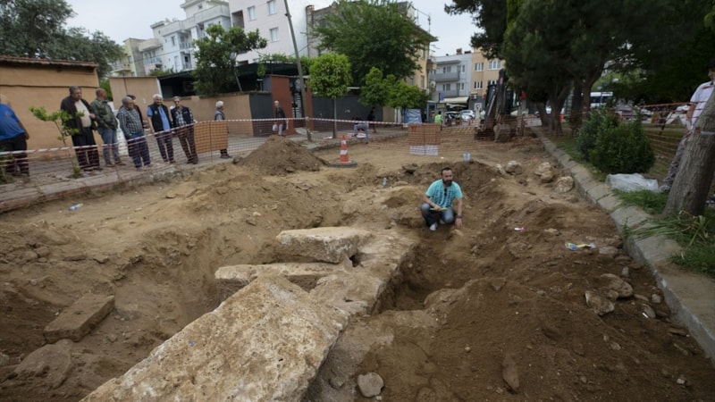 Aydın'da yol çalışmasında insan kemikleri bulundu