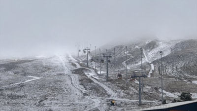 Erciyes'e nisan ayında kar yağdı