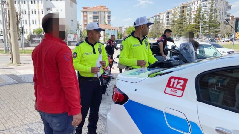 Aksaray'da sigortasız ve plakasız motosikletin sürücüsüne 54 bin TL ceza