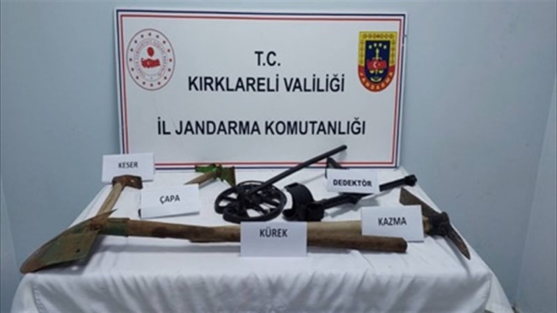 Kırklareli'nde kaçak kazı operasyonu: 14 gözaltı