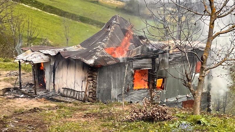Ordu'da korkutan ev yangını