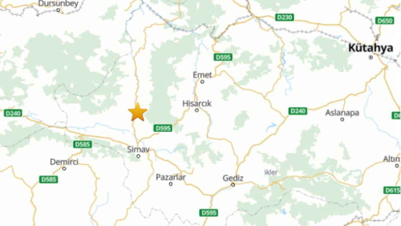 Kütahya Simav'da 3.8 büyüklüğünde bir deprem daha