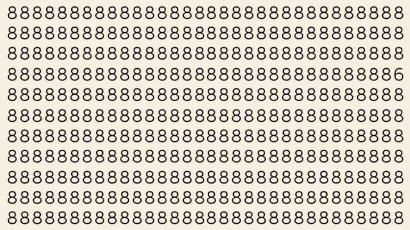 Dikkat Testi: 8’lerin arasındaki 6’yı 5 saniyede bulan, akıl küpü çıkıyor…