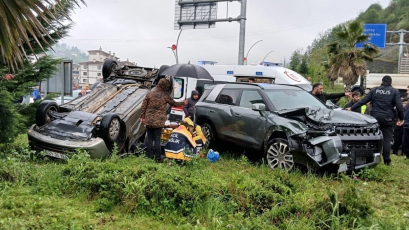 Rize’de trafik kazası: Bir kişi hayatını kaybetti