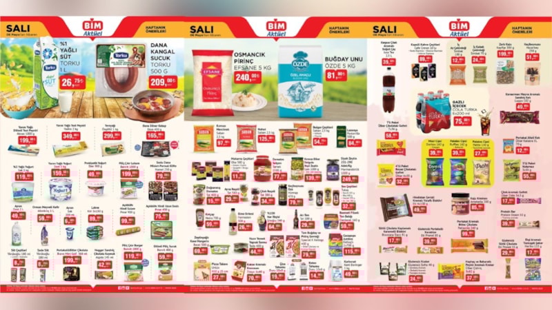 BİM mayıs ayında fiyatları dibe çekti: Kangal Sucuk 209.00 TL, 5 kg pirinç 240.00 TL, Süt 26.75 TL…