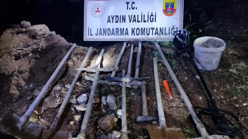 Aydın'da sit alanında kaçak kazıya 3 tutuklama