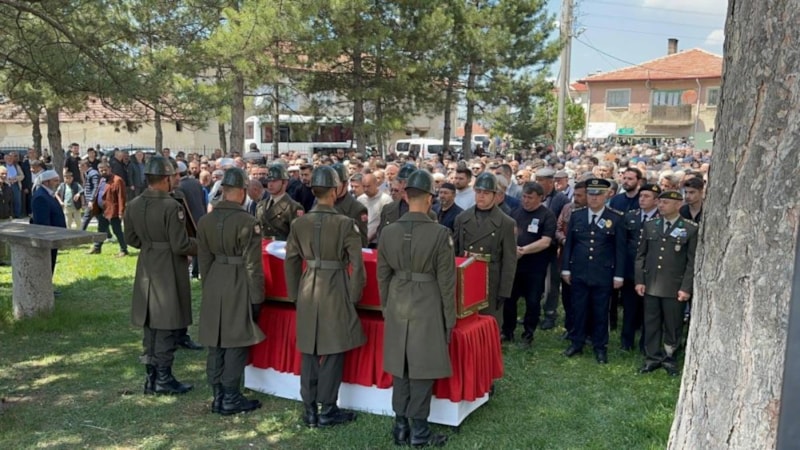 Ankara'da vefat eden Kıbrıs Gazisi Hasan Hüseyin İncesu için askeri tören
