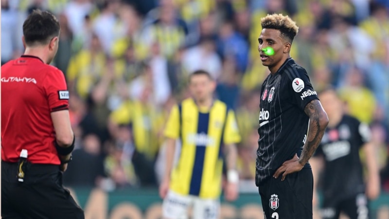 Gedson Fernandes'e lazer tutan seyirci gözaltına alındı