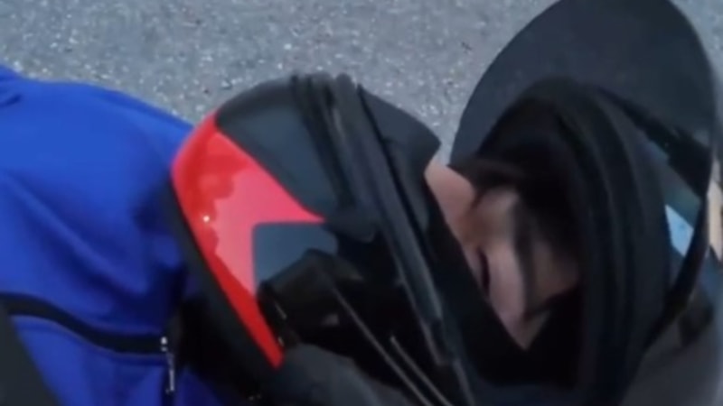 Adana'da kaza anı kask kamerasında