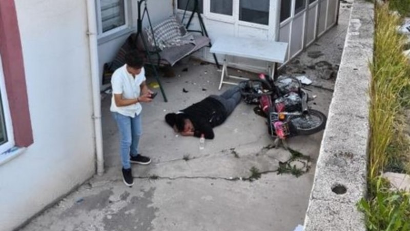 Yozgat'ta 'dur' ihtarına uymayan motosikletli kaza yaptı