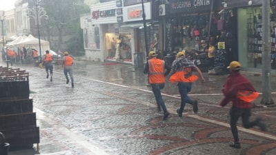 Edirne'de şiddetli yağış ve dolu