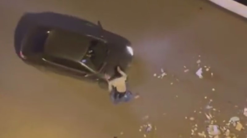 Diyarbakır'da çöpleri dağıtıp yoldan geçen otomobile saldırdı