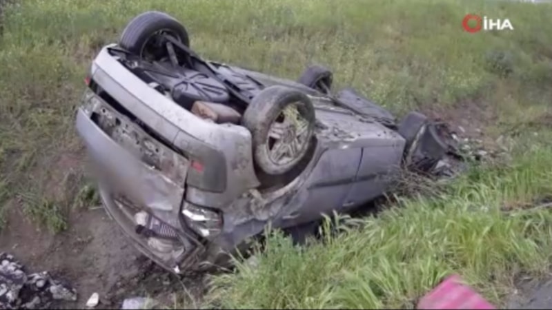 Kırıkkale'de otomobilin takla attığı kazada 4 yaralı