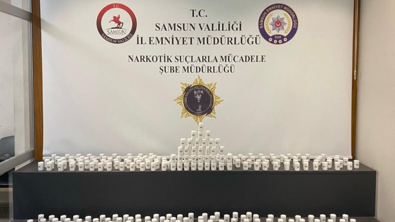 Samsun'da 14 bin 408 adet uyuşturucu hap ele geçirildi