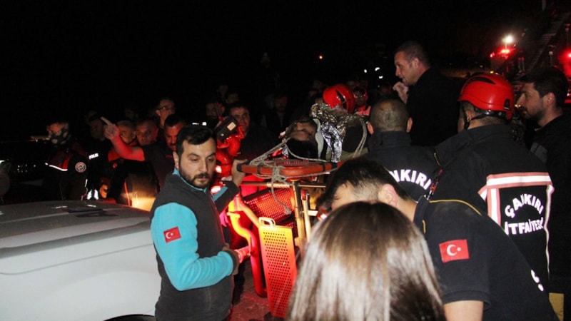 Çankırı'da uçuruma yuvarlanan kişi yaralandı