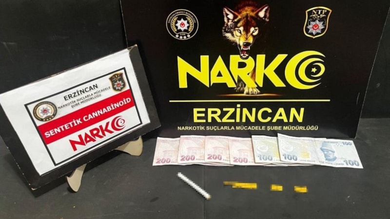 Erzincan'da uyuşturucu ticareti yapan şahsa tutuklama