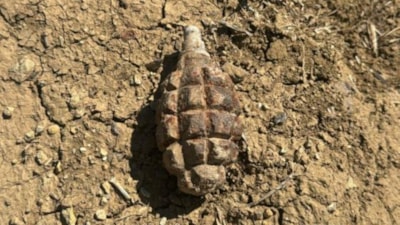 Ankara'da soğan tarlasında 104 yıllık el bombası bulundu