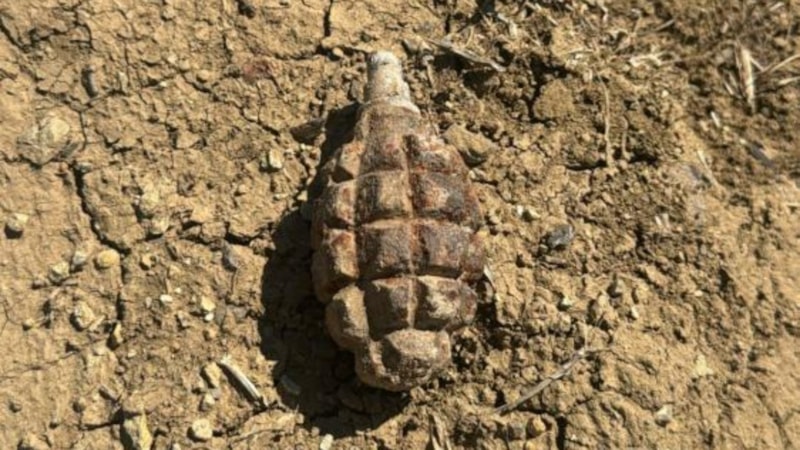 Ankara'da soğan tarlasında 104 yıllık el bombası bulundu