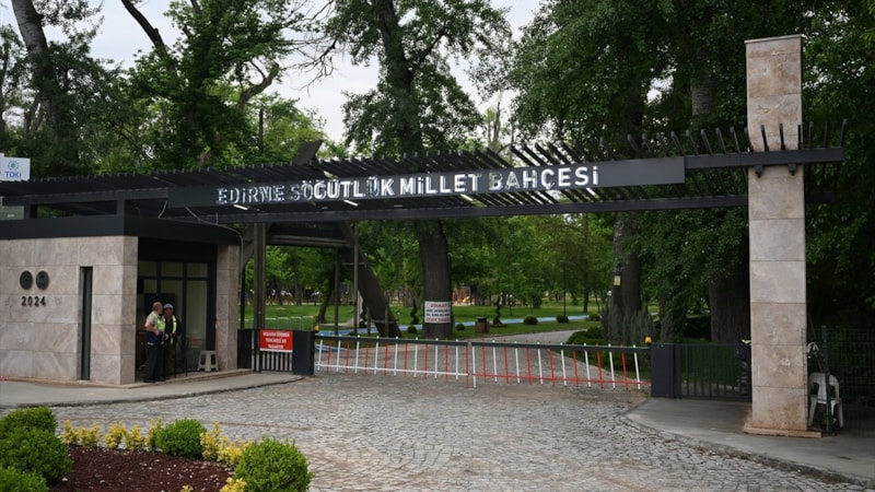 Edirne'deki Söğütlük Millet Bahçesi açılış için gün sayıyor