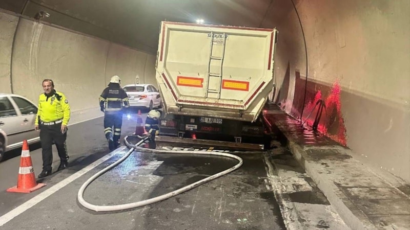 Bursa Osmangazi Tüneli'nde korku dolu anlar