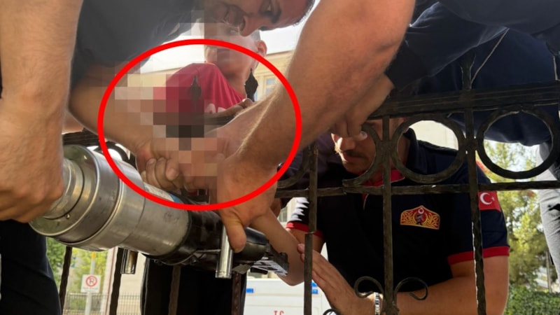 Şırnak'ta dut yemek isterken eli korkuluk demirine saplandı