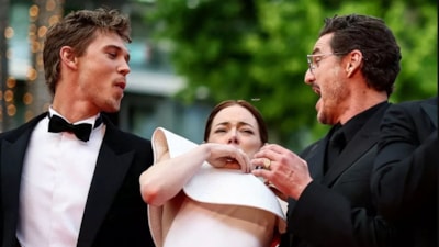 Arı Cannes Film Festivali’ni karıştırdı! Emma Stone'un korkudan yere düşecekti