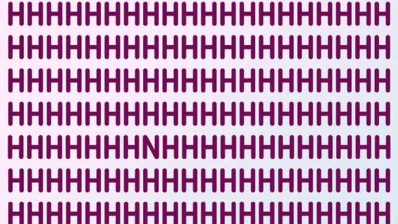 Görsel zeka testi: Farklı harfi 5 saniyede bulanlar üstün zekalı kabul ediliyor