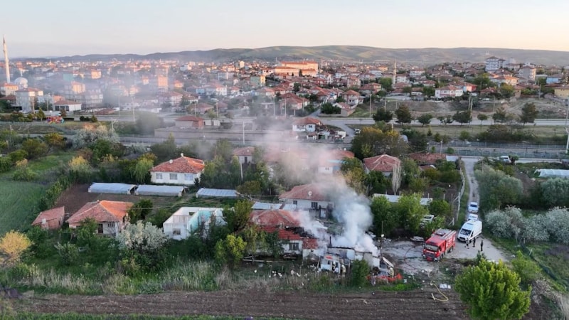 Kırıkkale'de müstakil evde yangın