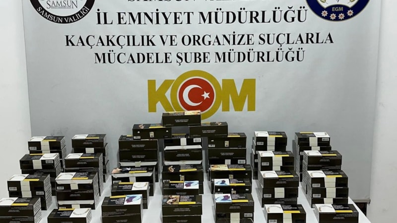 Samsun'da kaçak makaron operasyonu