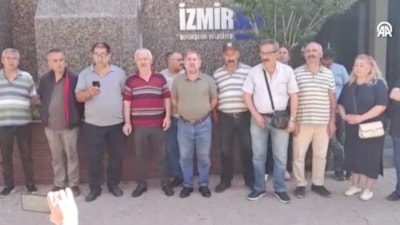 İzmir'de belediye işçileri tazminatlarını almak için eylemde