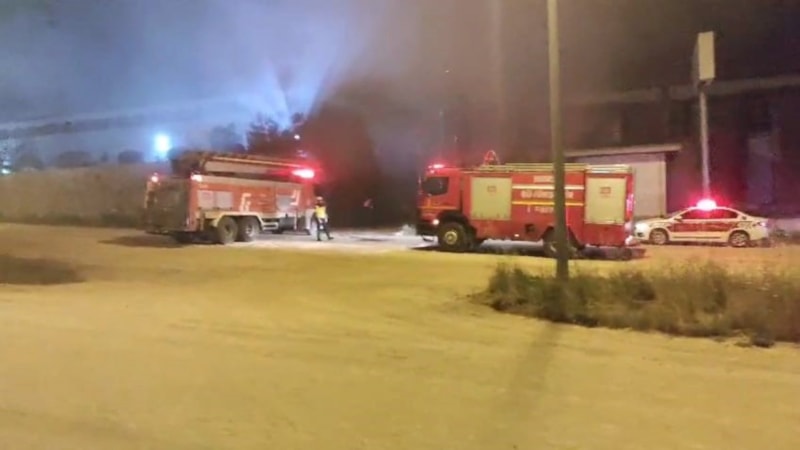 Bursa'da fabrika yangını