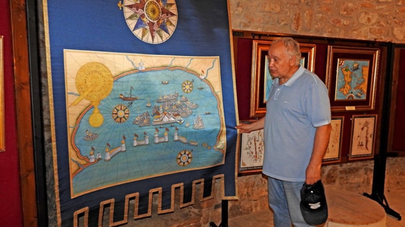 Piri Reis’in Akdeniz’i Çeşme’de hayat buldu: 'Kitab-ı Bahriye' sergisine yoğun ilgi