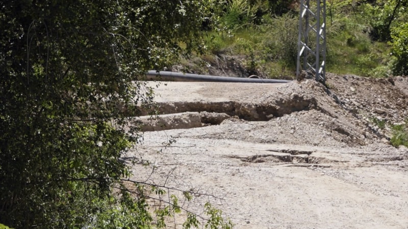 Erzurum'da toprak kayması meydana geldi