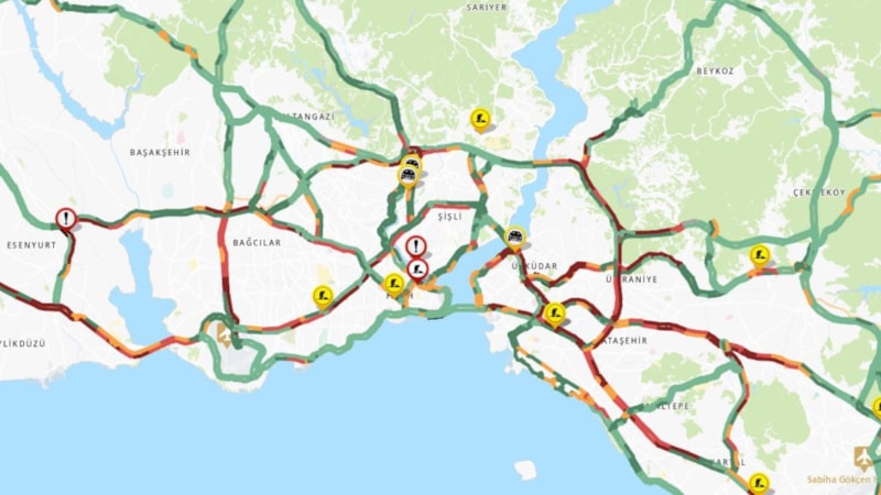 İstanbul'da haftanın ilk günü trafik yoğunluğu
