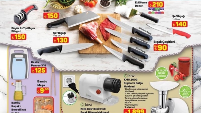 A101'de kurban eti hazırlığı: Bıçak, satır, kesme tahtası, güveç! İşte fiyatlar...