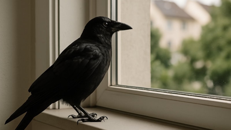 Pencereye karga konduysa dikkat: Bakın ne anlama geliyormuş