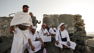 Hacı adaylarından ilk vahyin indiği Hira Mağarası'na ziyaret