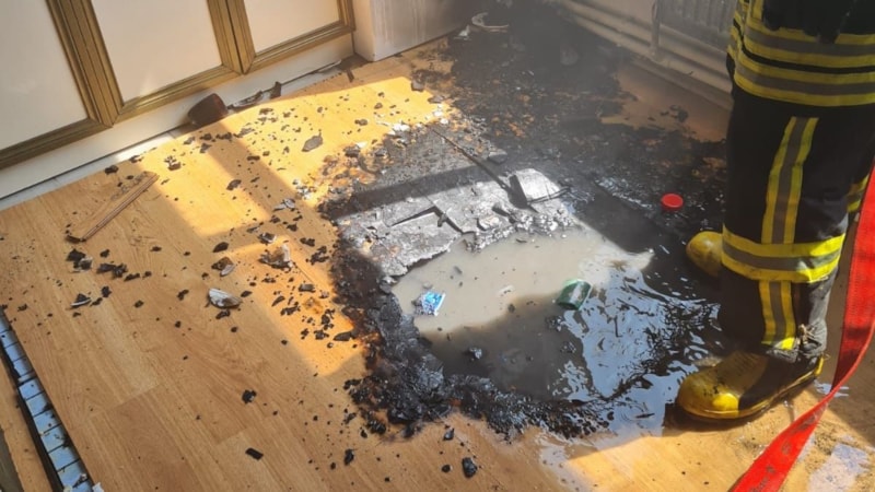 Kastamonu'da mutfakta çıkan yangın evi küle çeviriyordu