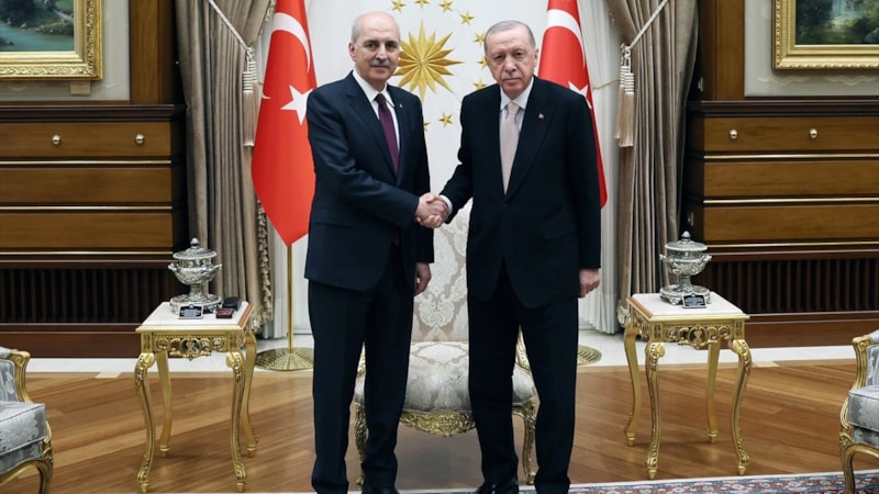 Cumhurbaşkanı Erdoğan, TBMM Başkanı Kurtulmuş'u kabul etti