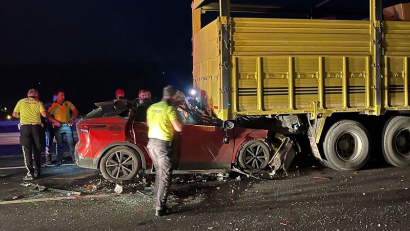 Sakarya'da kamyona çarpan cipin sürücüsü öldü