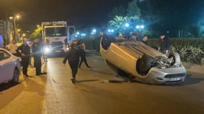 Zonguldak'ta aracıyla takla atan alkollü sürücü: Bu arabaya ben mi çarptım