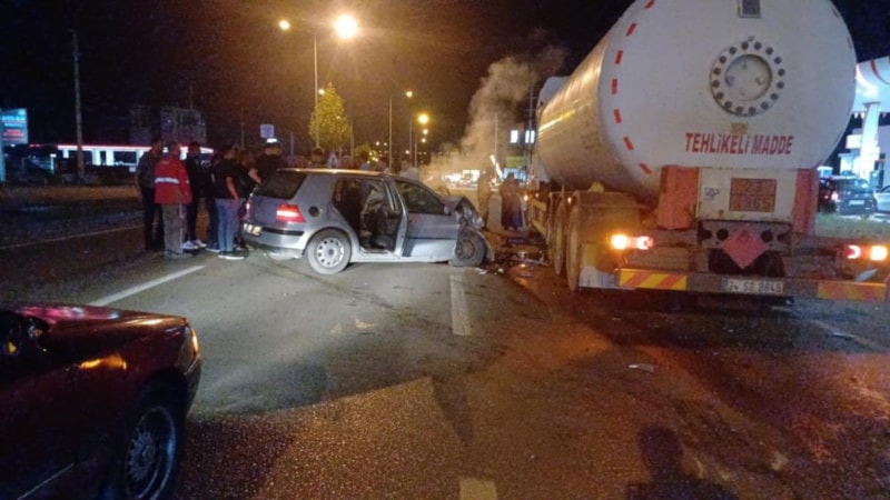 Çorum'da otomobil ile tanker çarpıştı: 1 ölü