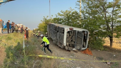 Konya'da otobüs kazası: 1 ölü 10'u ağır 26 yaralı