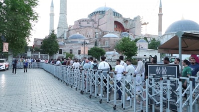 Ayasofya’da bayram namazı coşkusu
