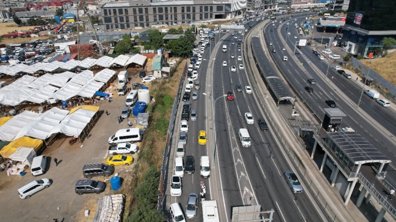 İstanbul'da yolda kurban trafiği
