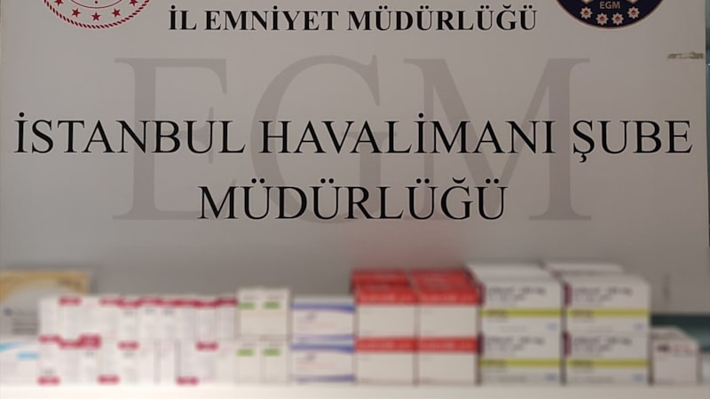 İstanbul Havalimanı'nda 12 milyon liralık faturasız ilaç ele geçirildi
