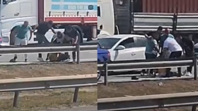 Mersin-Adana otoyolunda çıkan kavgada sürücü dayaktan bayıldı