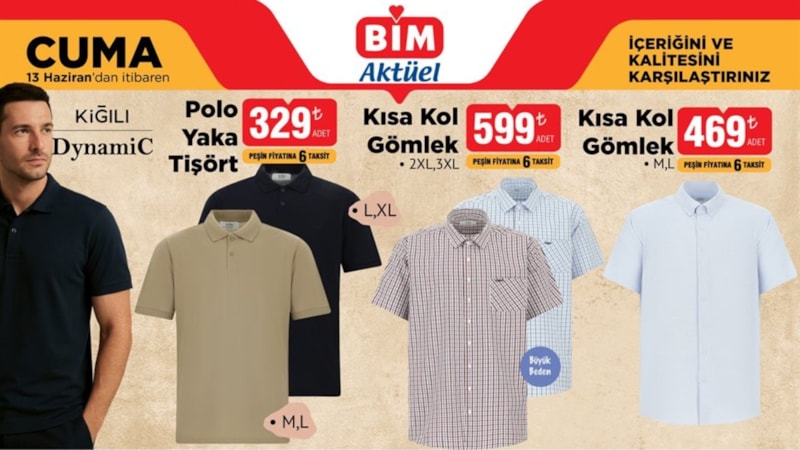 BİM'de 13 Haziran 2025: Babalar Günü hediyeleri geldi! Güneş gözlüğü, gömlek, tişört, ayakkabı, saat...